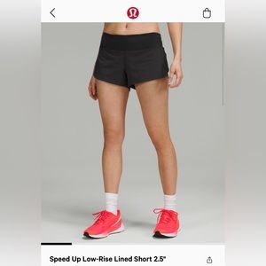 Lululemon Speed Up Low Rise Shorts 2.5